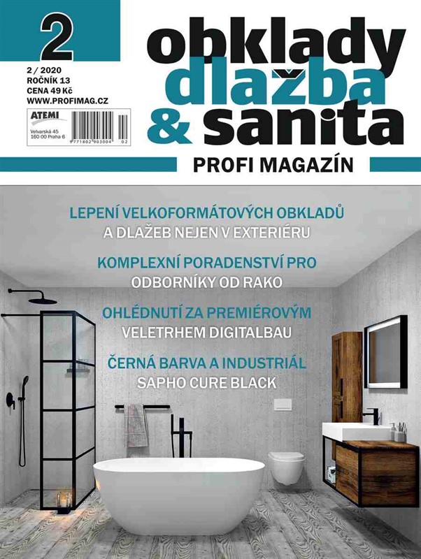 Květnové vydání profi magazínu Obklady, dlažba & sanita 2/2020
