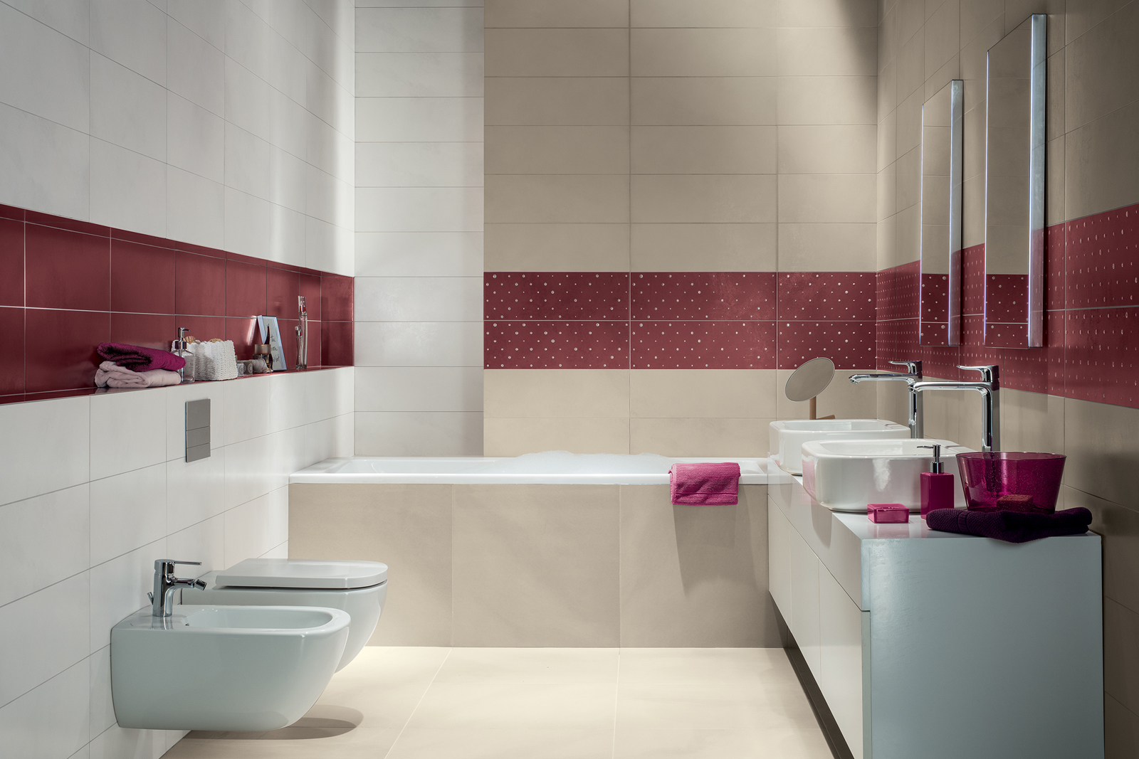 Dlaždice ze série BLEND pro řešení interiéru v koupelně i kuchyni