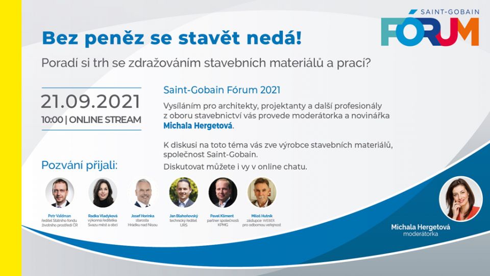 Saint-Gobain Fórum 2021 | Bez peněz se stavět nedá!